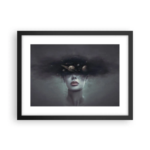 Poster in cornice nera - E i pianeti folleggiano... - 40x30 cm