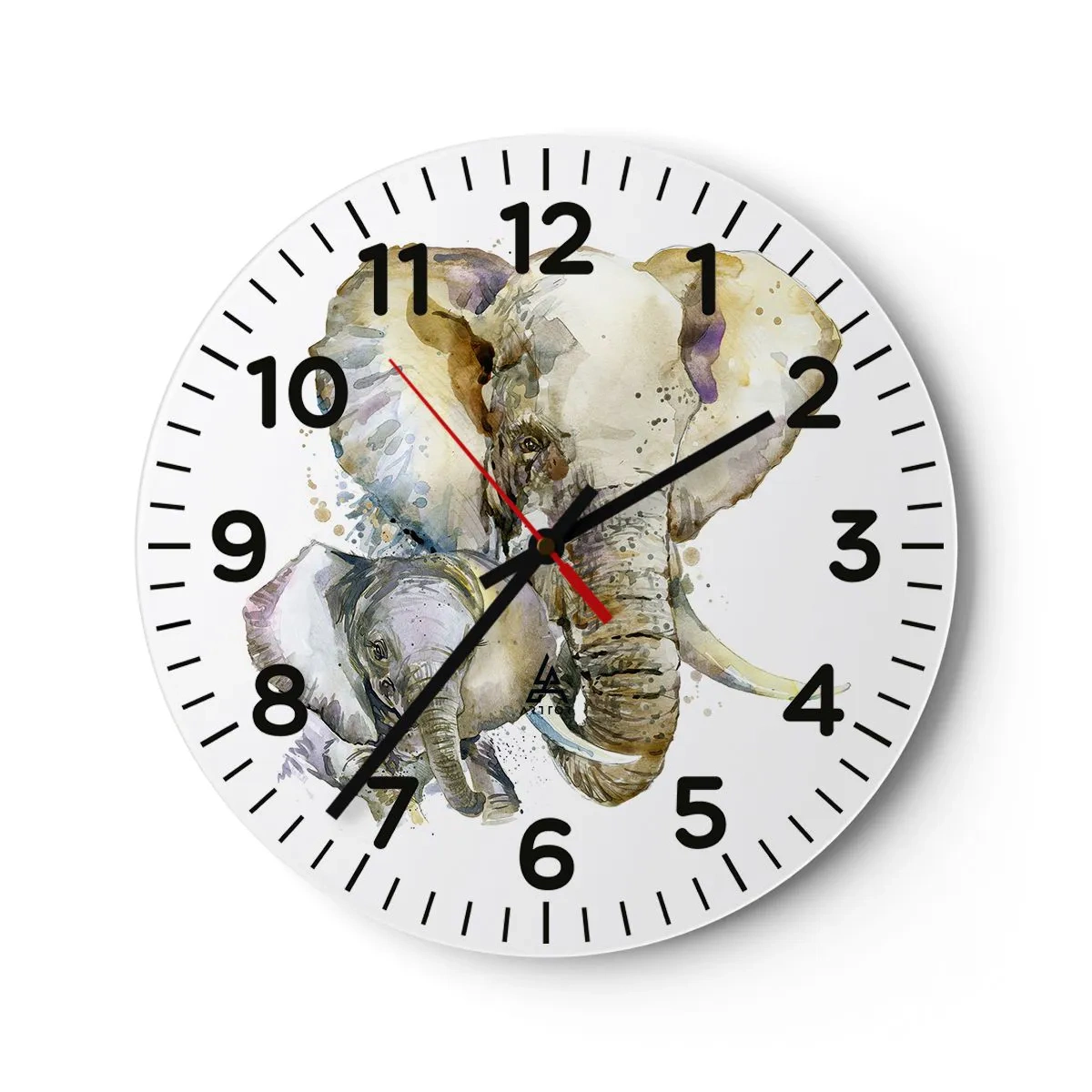 Orologio da parete - Orologio in Vetro - Con mamma: il posto migliore - 40x40 cm
