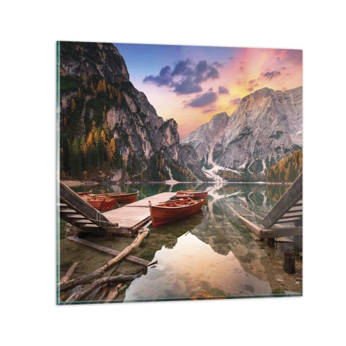 Quadro su vetro - La promessa del giorno - 60x60 cm