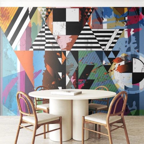 Fotomurali Premium Sand - Astrazione geometrica moderna - 100x70cm - Geometrico e organico - Decorazione murale moderna per soggiorno e camera da letto ARTTOR