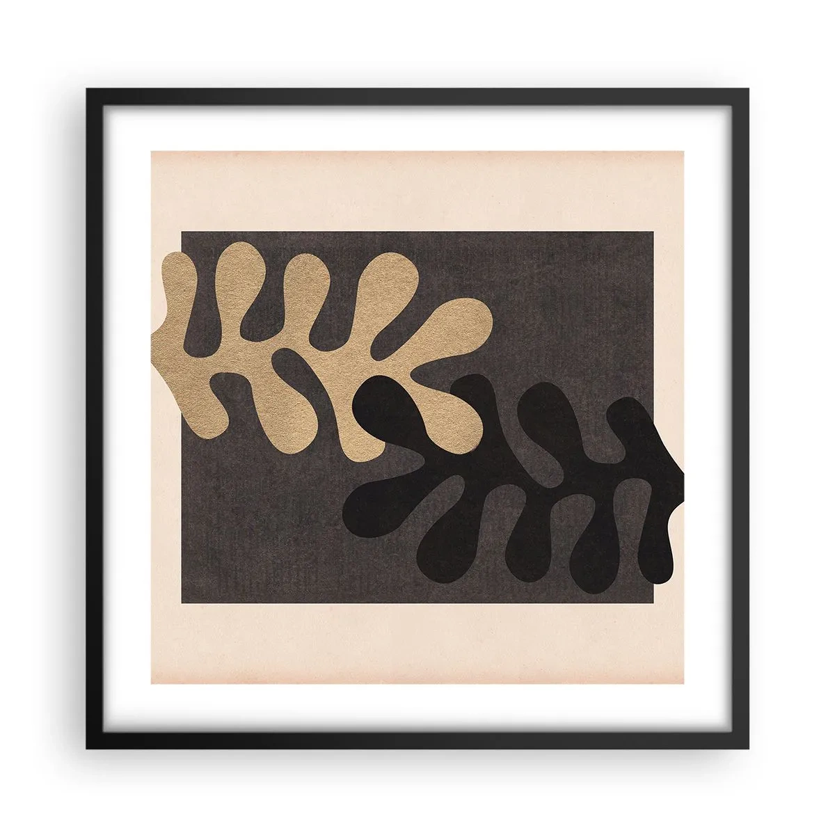 Poster in cornice nera - Assenza e completamento - 50x50 cm