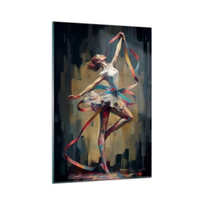 Quadro su vetro - Danza con nastro - 80x120 cm