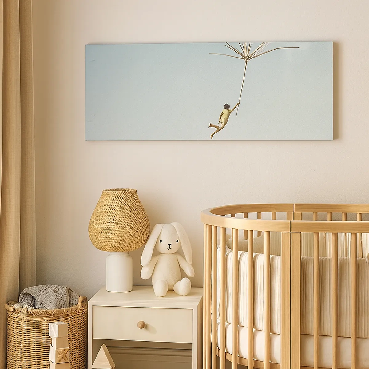 Quadro su tela - Stampe su Tela - Aquiloni, denti di leone, vento - 30x30 cm