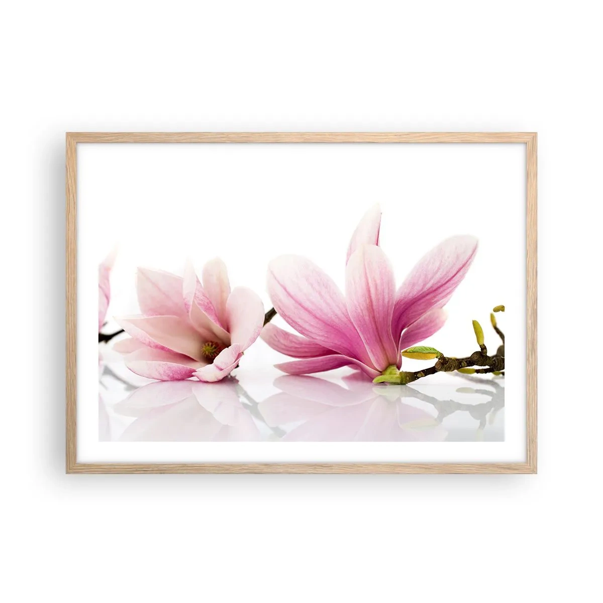 Poster in cornice rovere chiaro - Delicati come un soffio di primavera - 70x50 cm