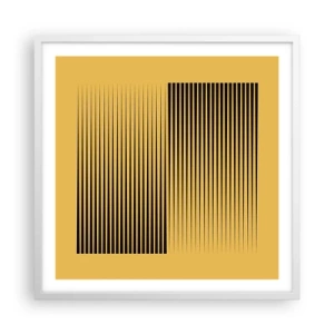 Poster in cornice bianca - La quadratura degli opposti - 60x60 cm