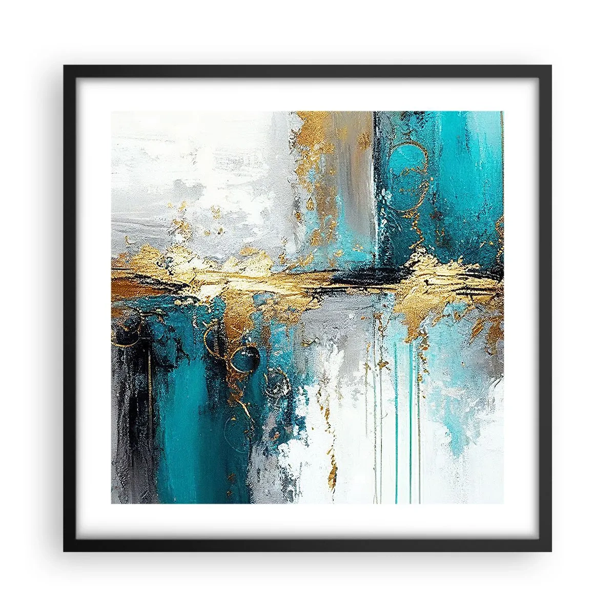 Poster in cornice nera - Panta rei - 50x50 cm