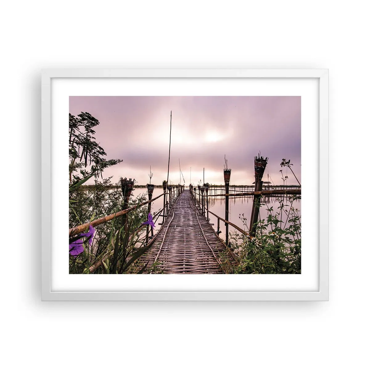 Poster in cornice bianca - Pace e silenzio dell'Asia - 50x40 cm