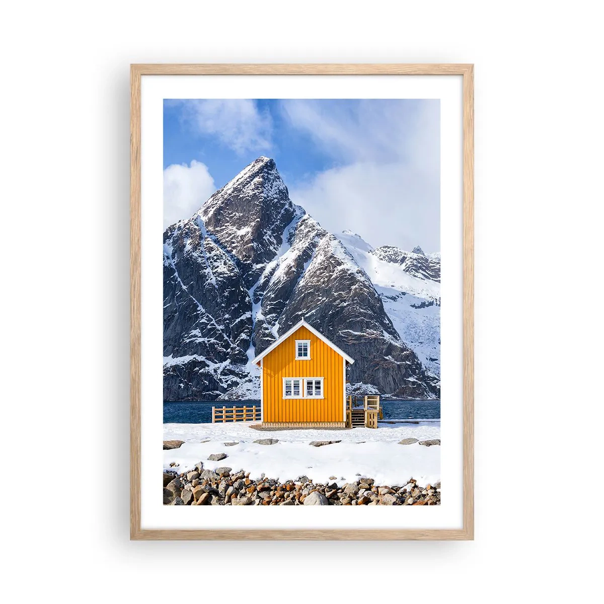 Poster in cornice rovere chiaro - Vacanze scandinave - 50x70 cm
