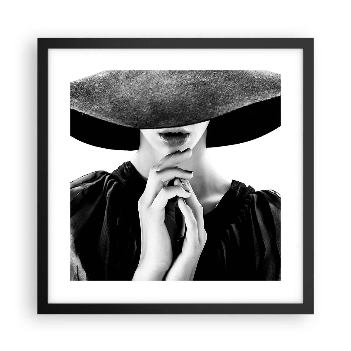 Poster in cornice nera - Bellezza celata - 40x40 cm
