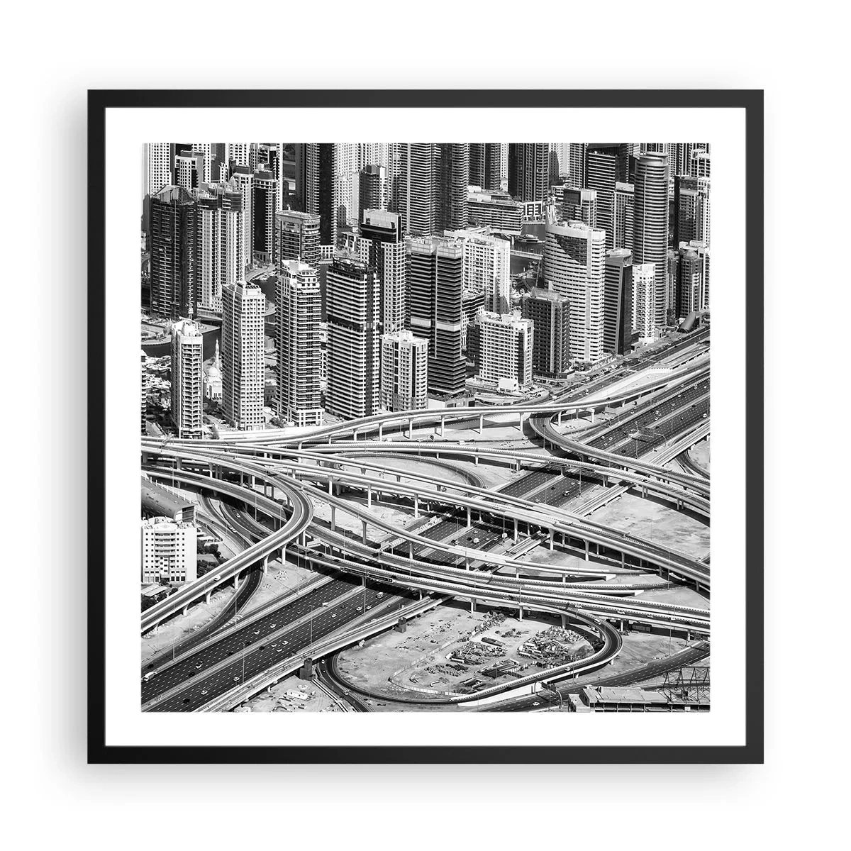 Poster in cornice nera - Dubai - città impossibile - 60x60 cm