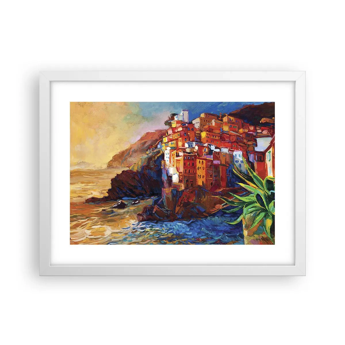 Poster in cornice bianca - Atmosfera italiana - 40x30 cm