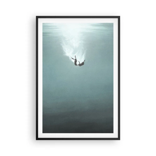 Poster in cornice nera - Nell'abbraccio dell'oceano - 61x91 cm