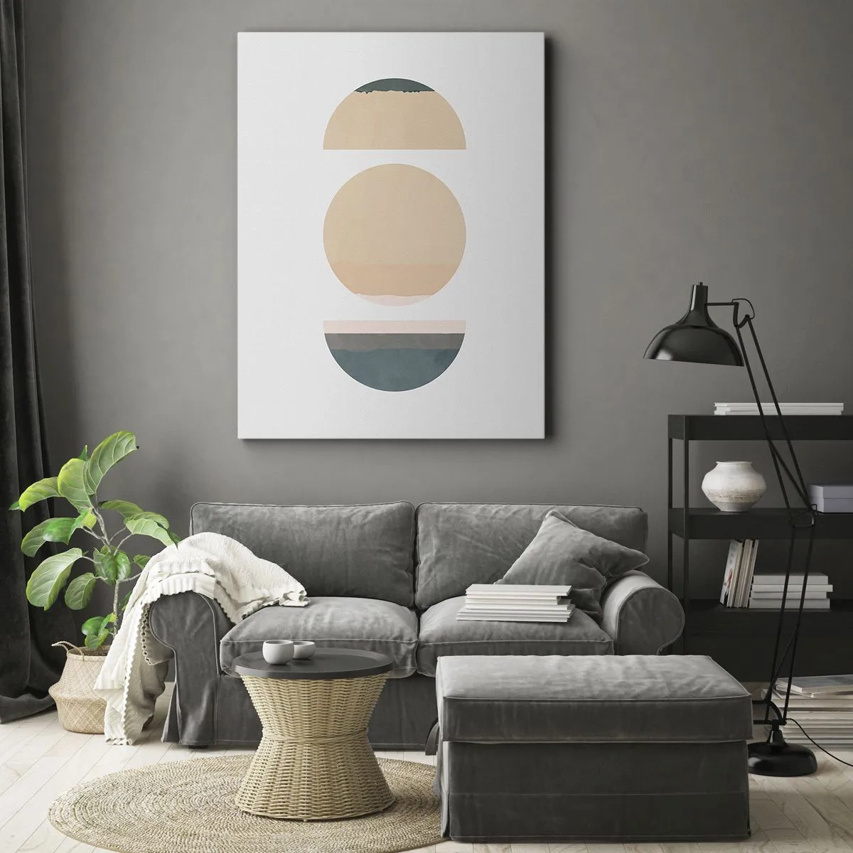 Quadro su tela - Stampe su Tela - Un cerchio dopo l'altro - 55x100 cm