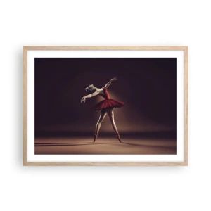 Poster in cornice rovere chiaro - Prima ballerina - 70x50 cm