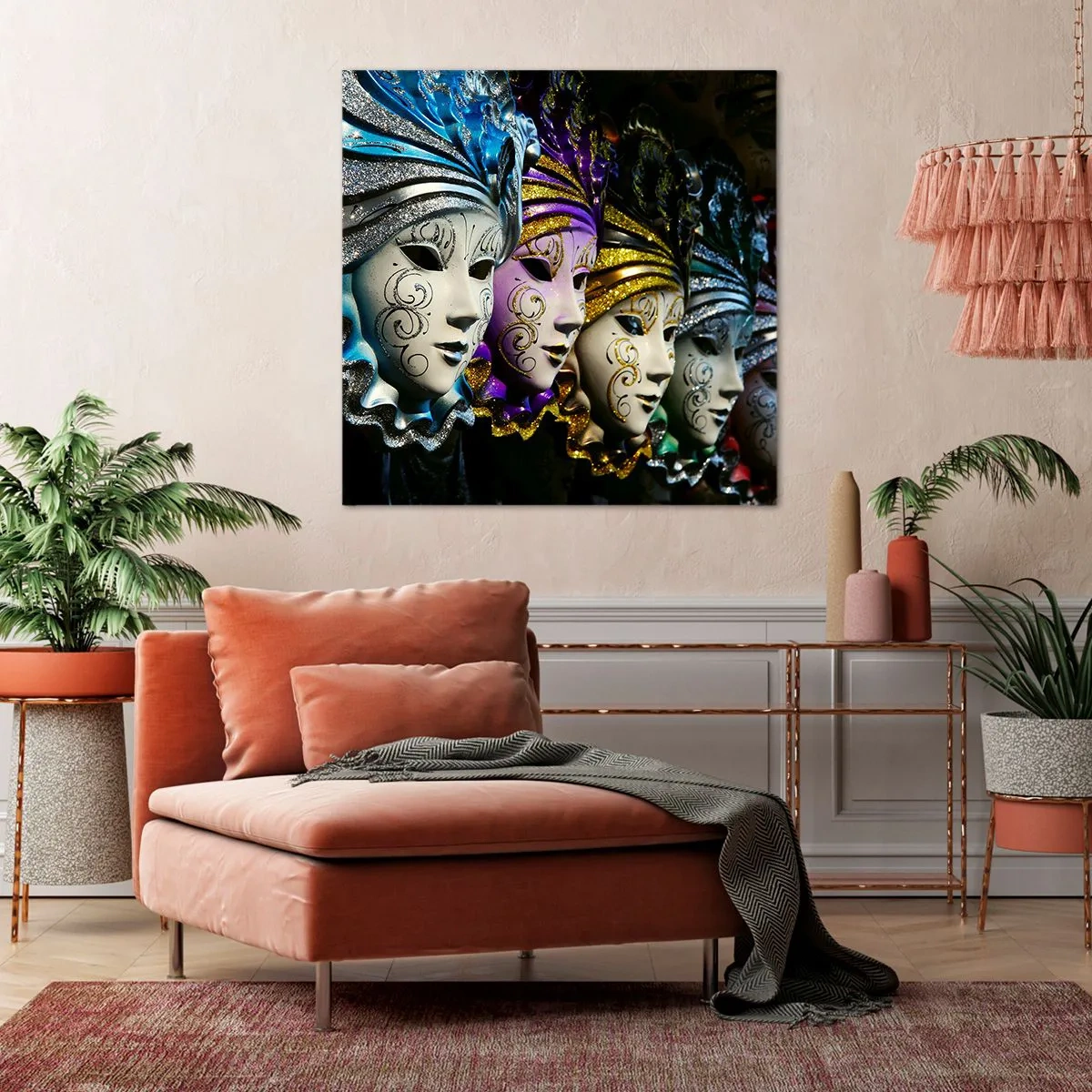 Quadro su tela - Stampe su Tela - Mistero in oro e argento - 70x70 cm