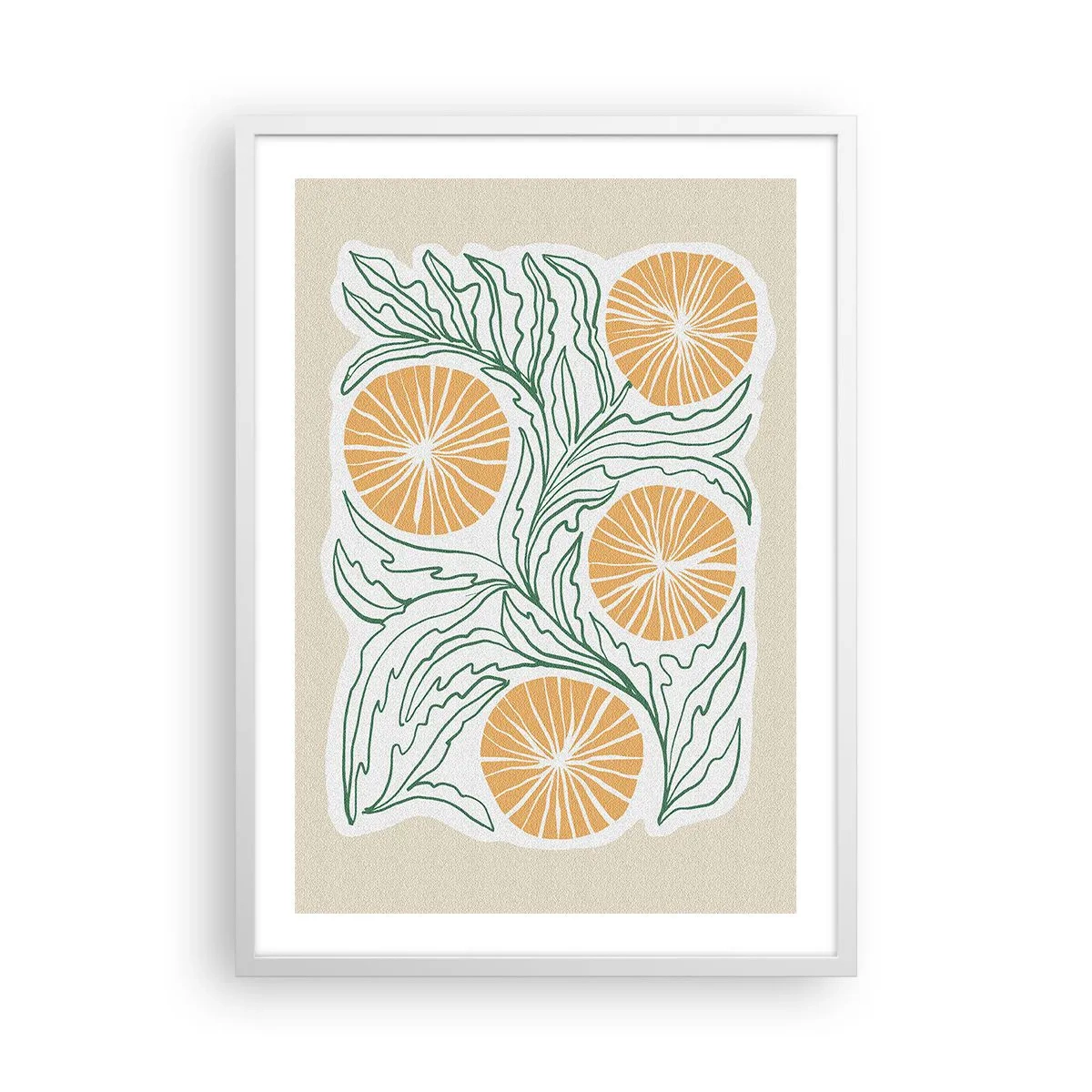 Poster in cornice bianca - Etnicamente con una nota di astrazione - 50x70 cm