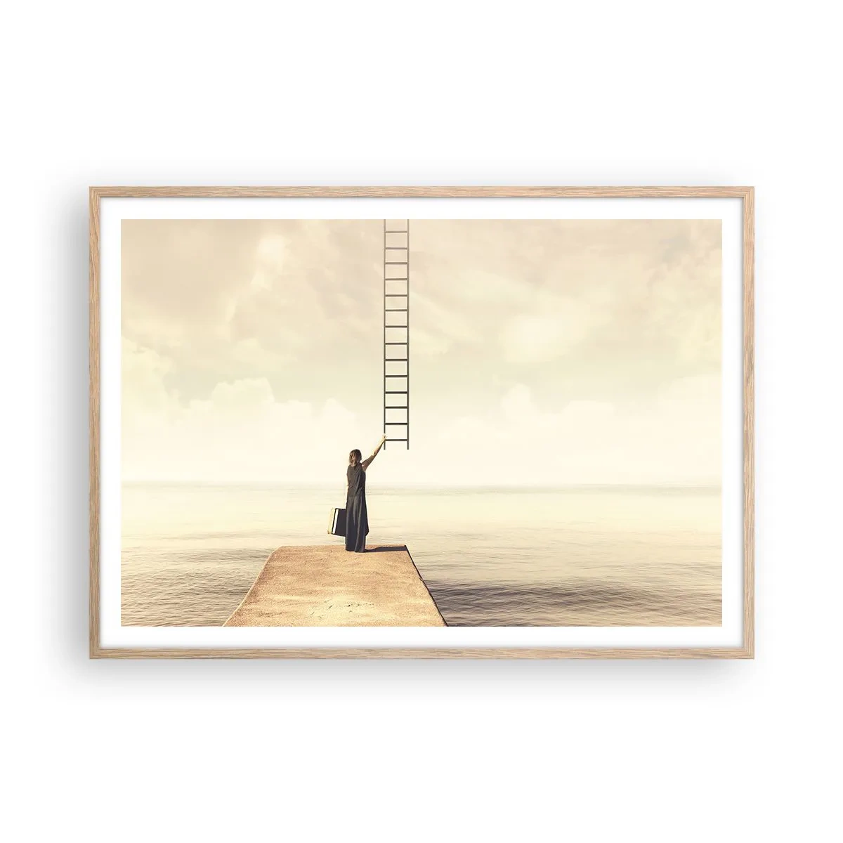 Poster in cornice rovere chiaro - Viaggio magico - 100x70 cm