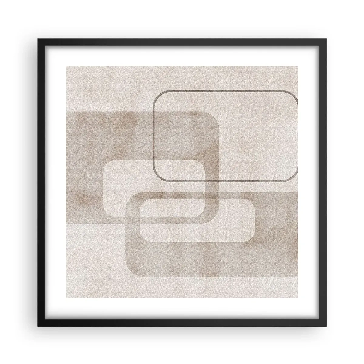 Poster in cornice nera - Giunti geometrici - 50x50 cm