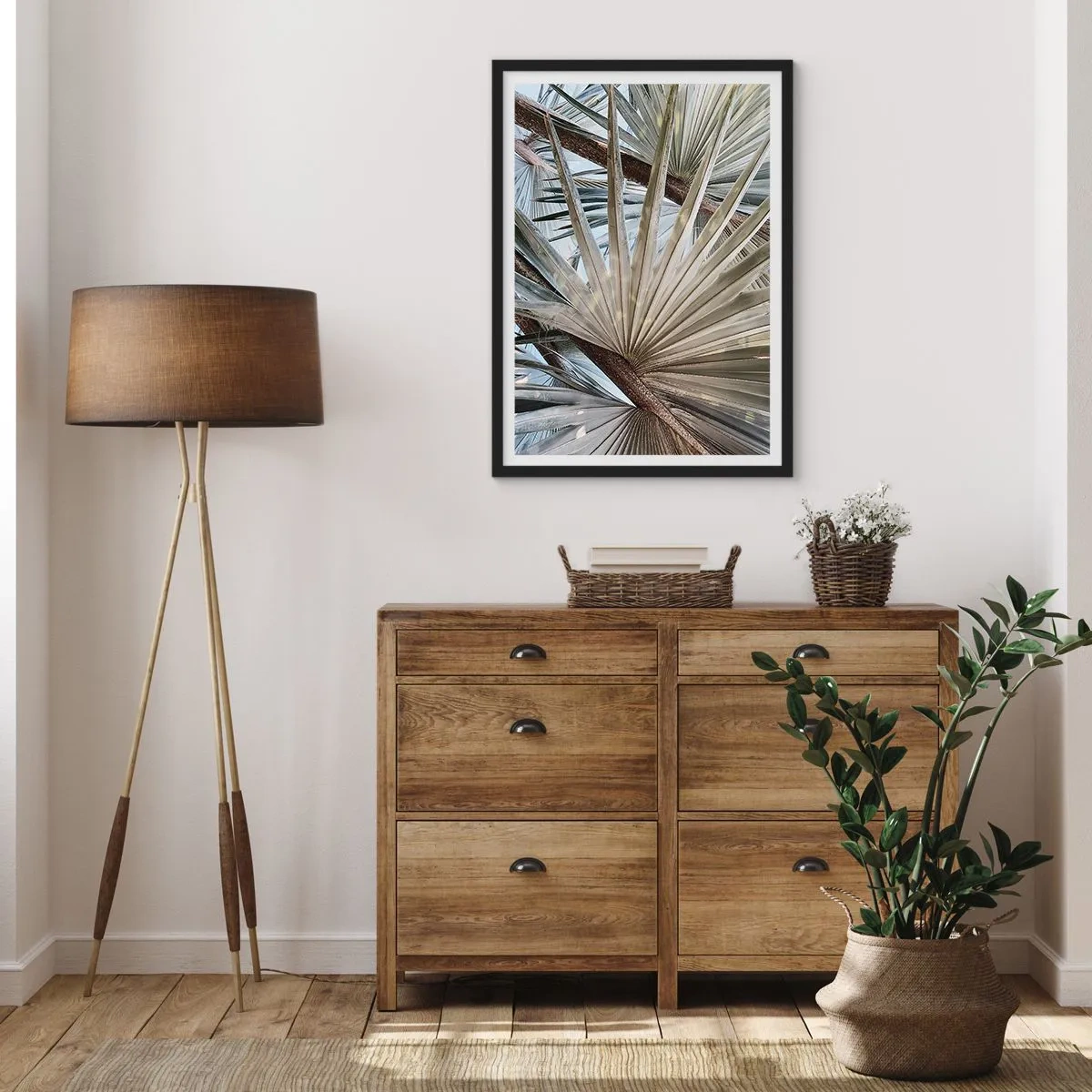 Poster in cornice nera - Ventagli dei tropici - 61x91 cm
