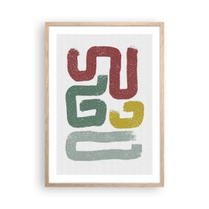 Poster in cornice rovere chiaro - In una lingua sconosciuta - 50x70 cm