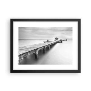 Poster in cornice nera - Sempre più lontano. - 40x30 cm