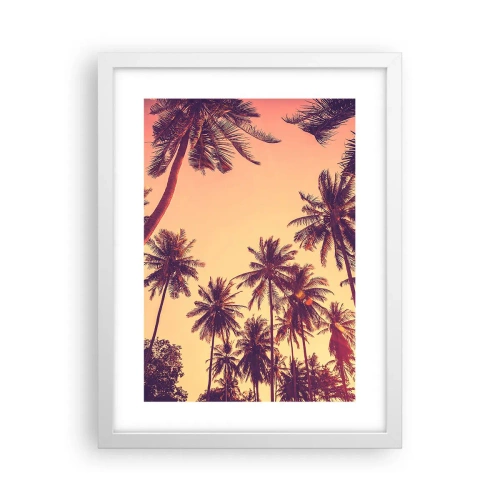 Poster in cornice bianca - Composizione tropicale - 30x40 cm