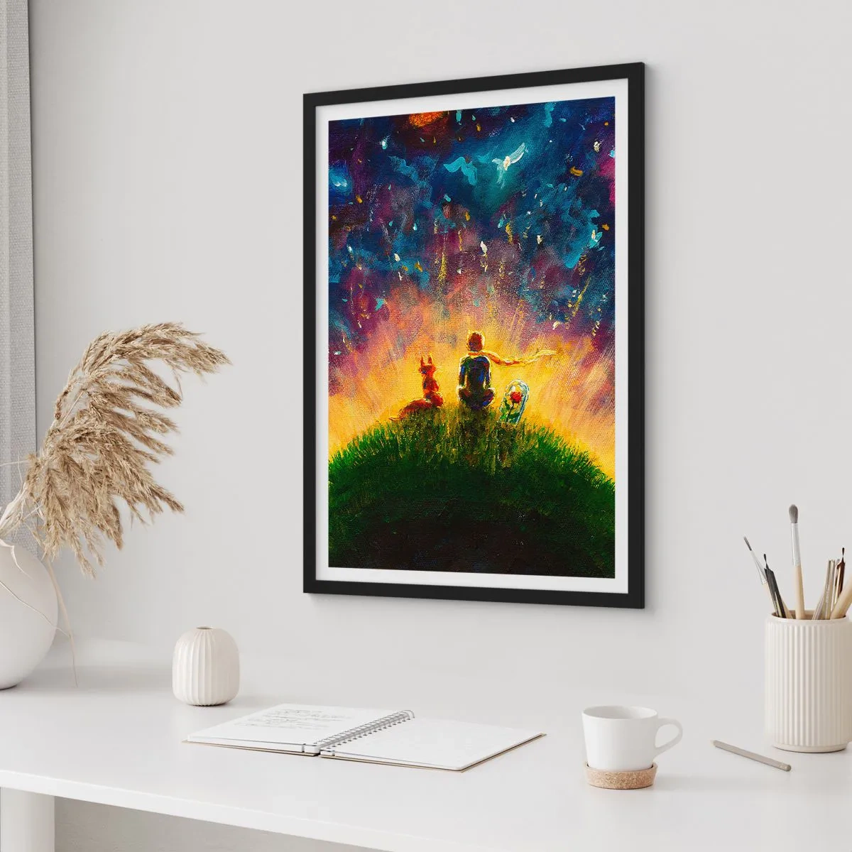 Poster in cornice nera - Amore e amicizia: l'intero mondo - 70x100 cm