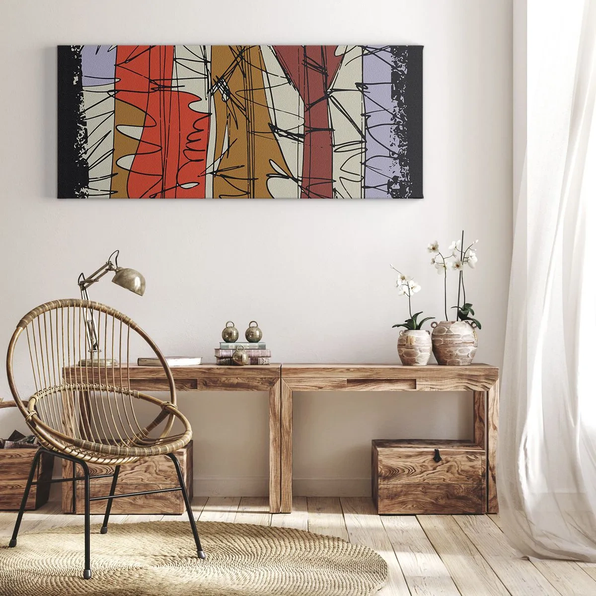 Quadro su tela - Stampe su Tela - Composizione spontanea - 100x40 cm
