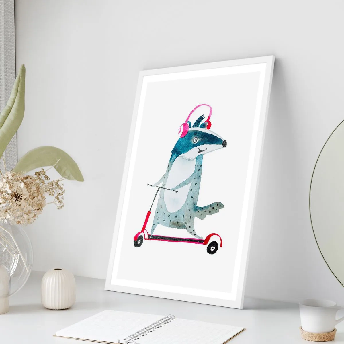 Poster in cornice bianca - Tassi di gioia - 70x100 cm