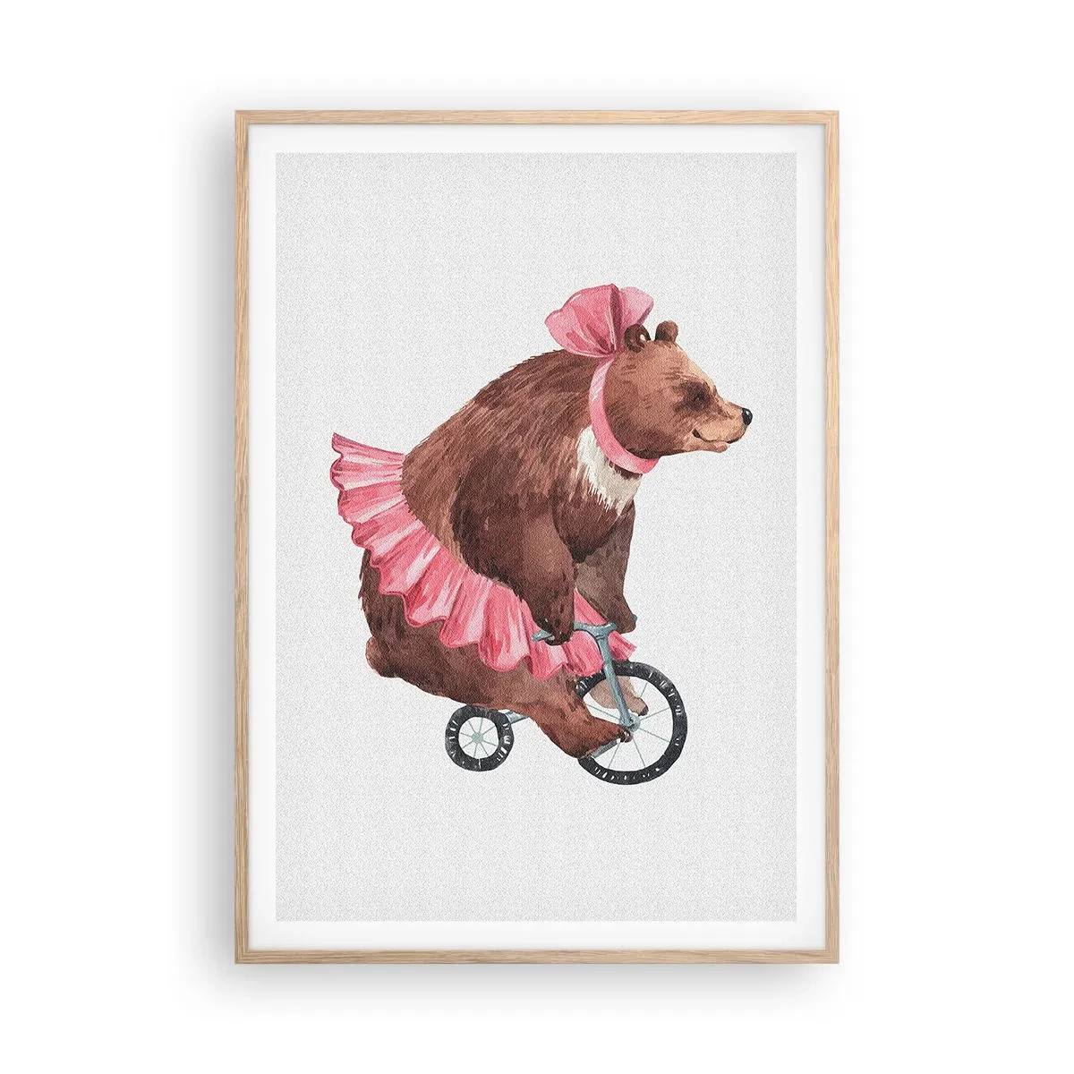 Poster in cornice rovere chiaro - Evviva il circo! - 70x100 cm