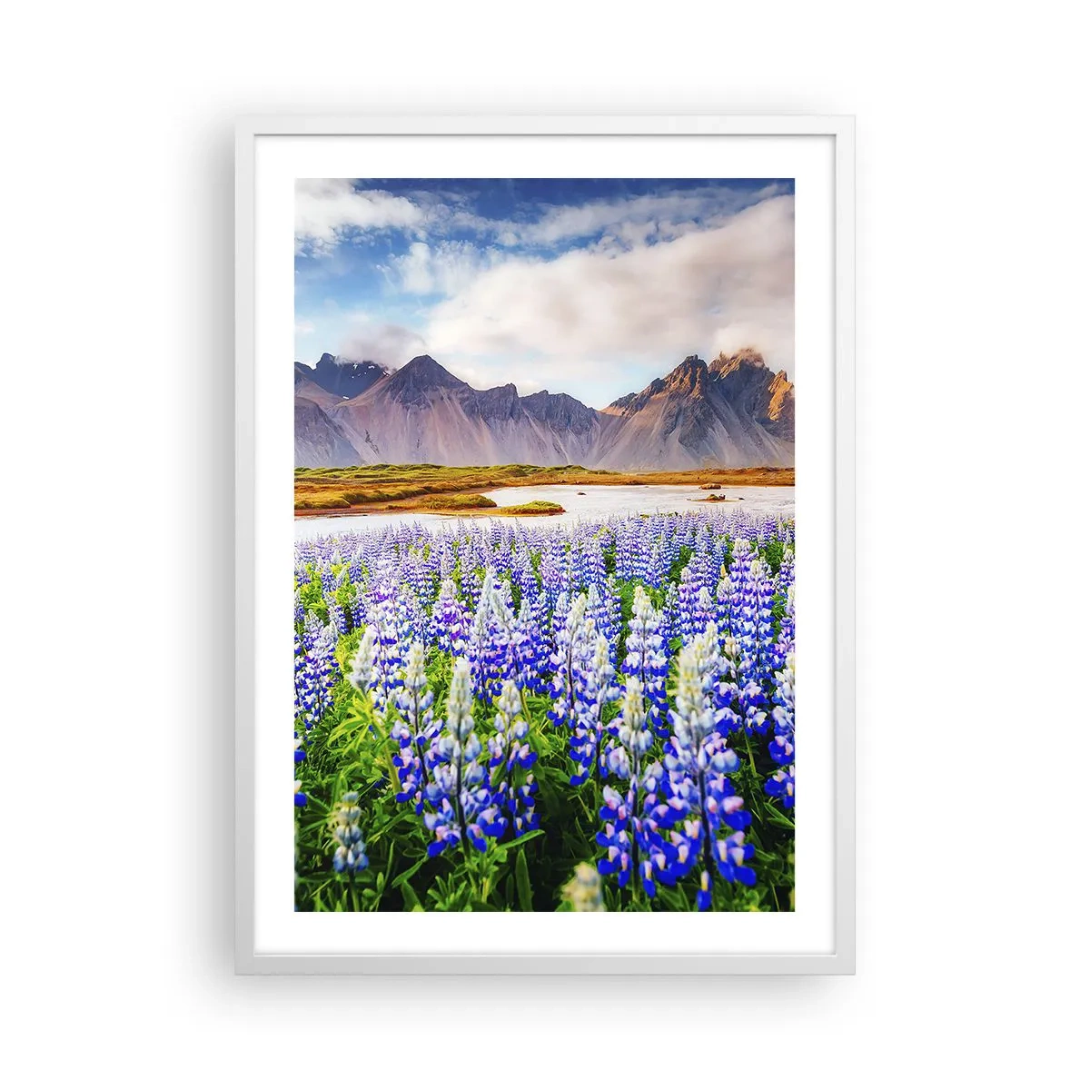 Poster in cornice bianca - Forza e asprezza accanto alla mitezza - 50x70 cm