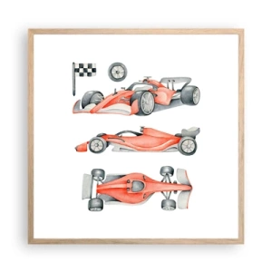 Poster in cornice rovere chiaro - Inseguendo i sogni - 60x60 cm