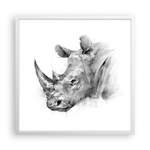 Poster in cornice bianca - Ritratto africano - 60x60 cm