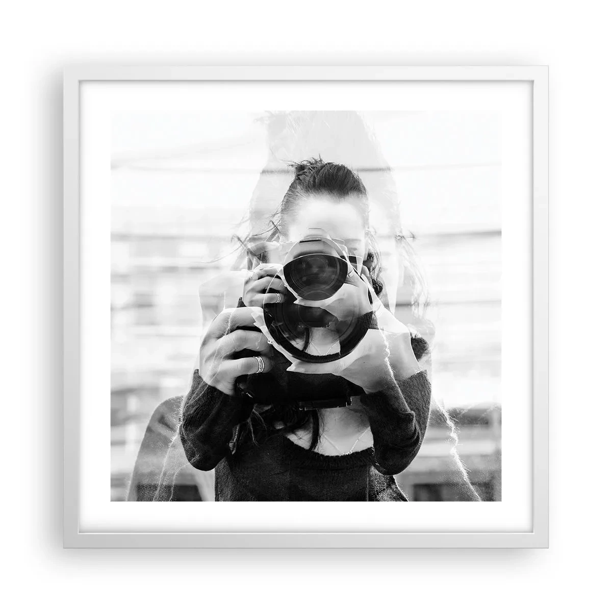 Poster in cornice bianca - Il creatore e il materiale - 50x50 cm