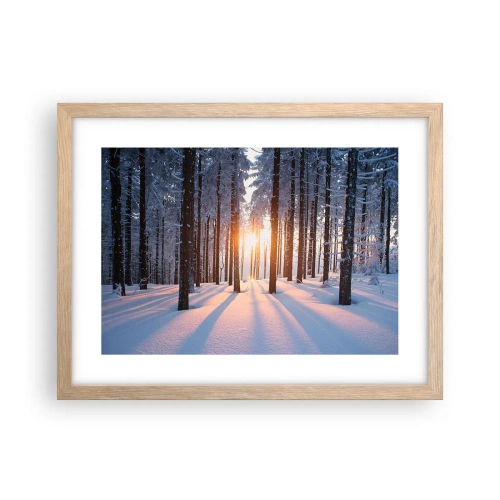 Poster in cornice rovere chiaro - Decisamente nero su bianco - 40x30 cm