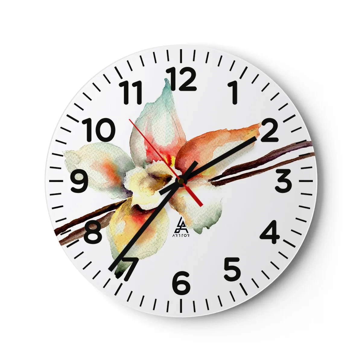 Orologio da parete - Orologio in Vetro - Dolcezza versata con la vernice - 40x40 cm