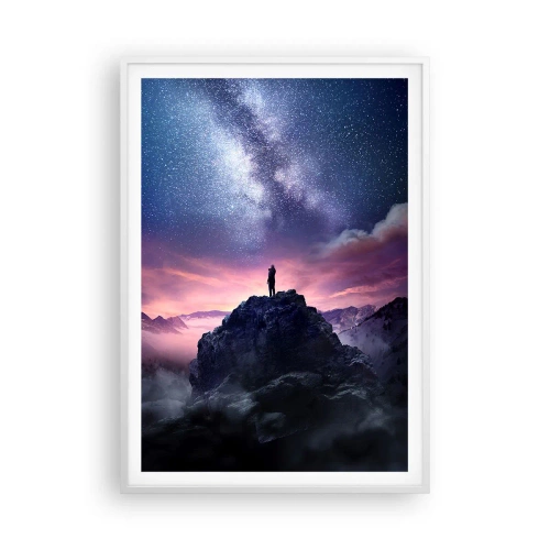 Poster in cornice bianca - E ha sentito la vita - 70x100 cm