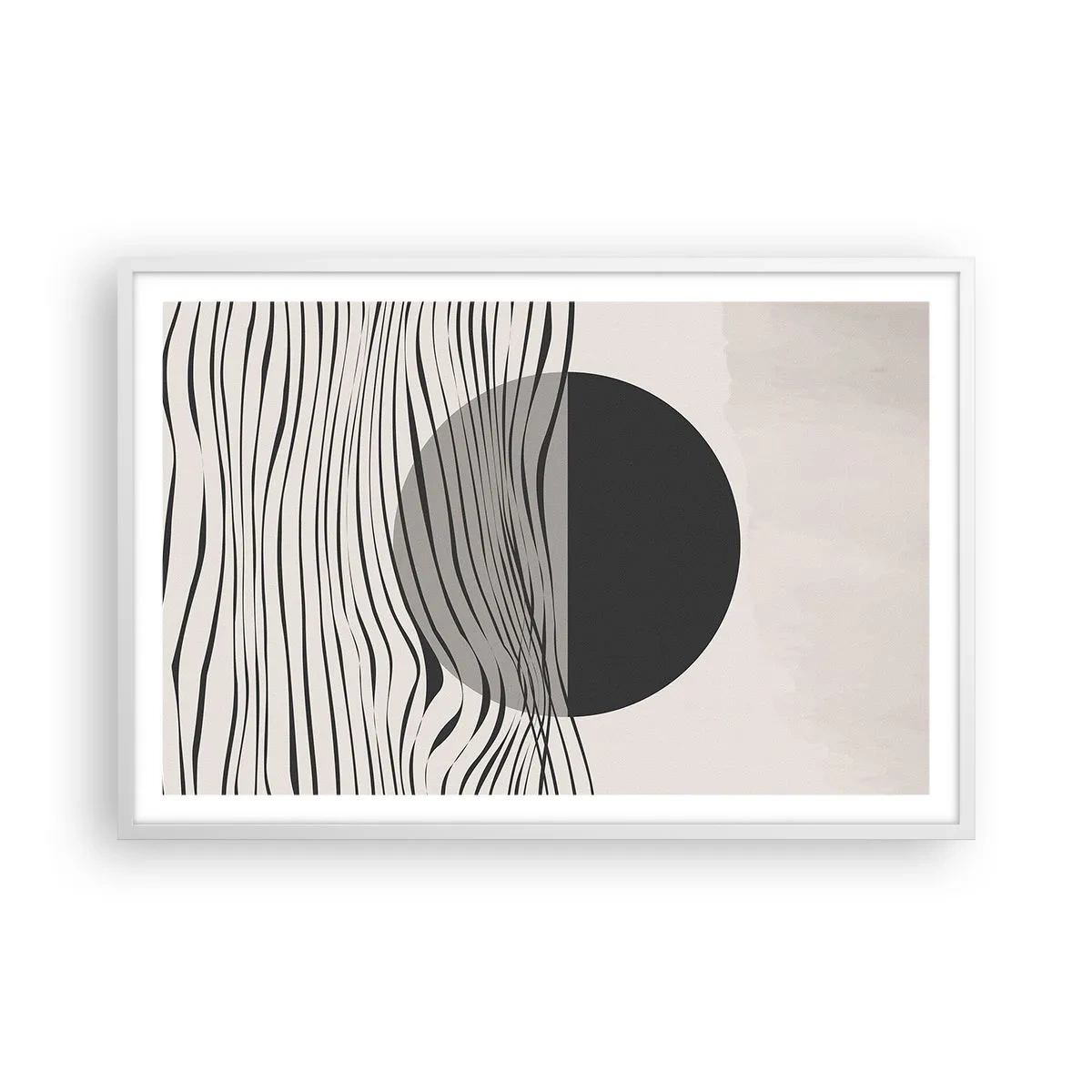 Poster in cornice bianca - Composizione a metà - 91x61 cm