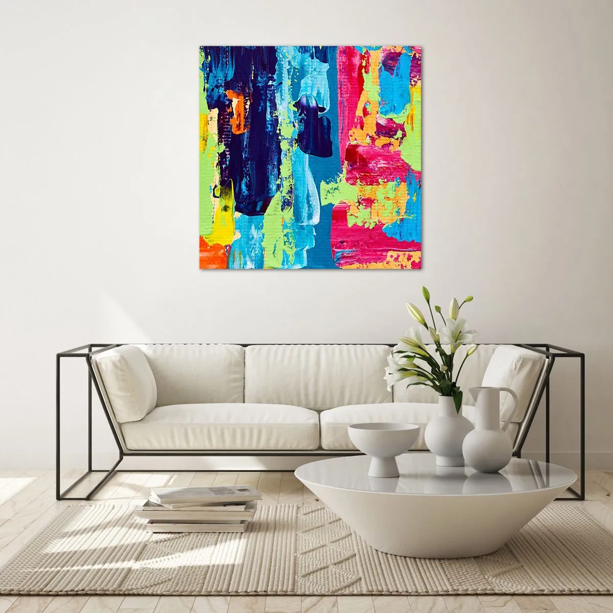 Quadro su vetro - La vita è bella! - 70x70 cm