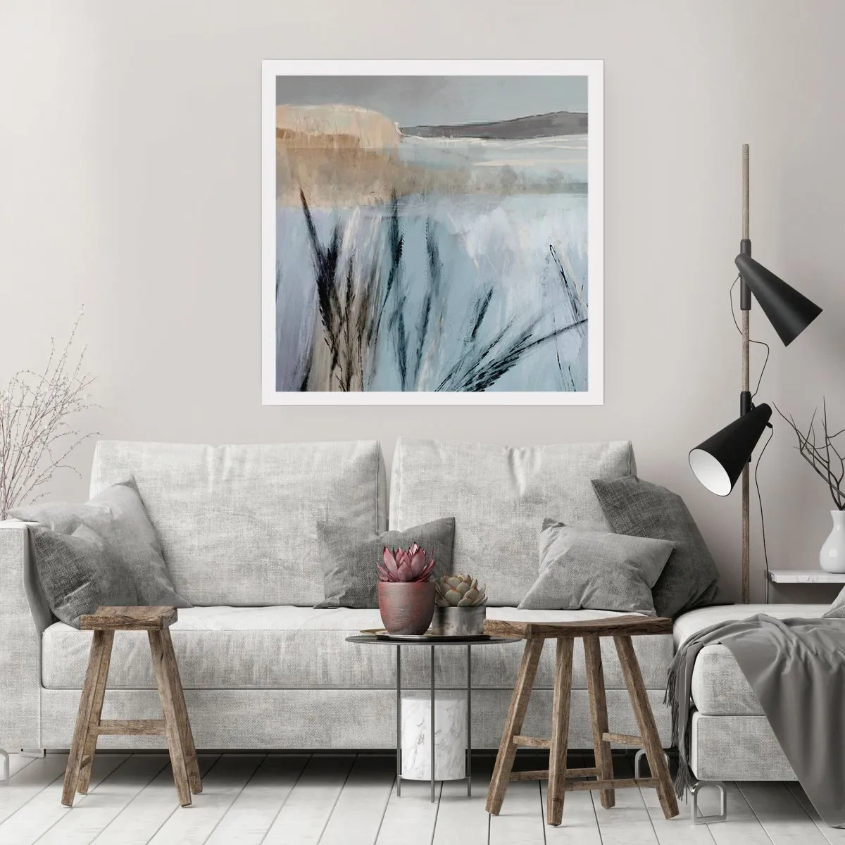 Poster - Campi d'inverno - 30x30 cm