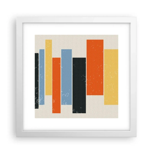 Poster in cornice bianca - Notazione musicale - 30x30 cm