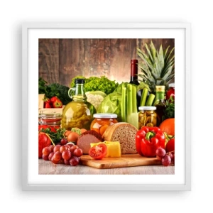 Poster in cornice bianca - Affumicati, arrostiti, marinati - 50x50 cm