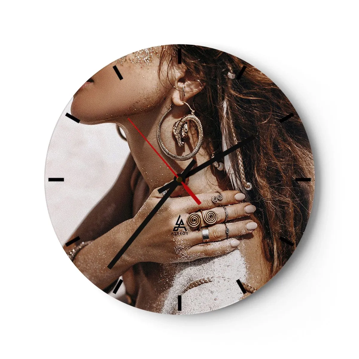 Orologio da parete - Orologio in Vetro - Regina della spiaggia selvatica - 40x40 cm