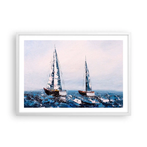 Poster in cornice bianca - Fratellanza nel vento - 70x50 cm