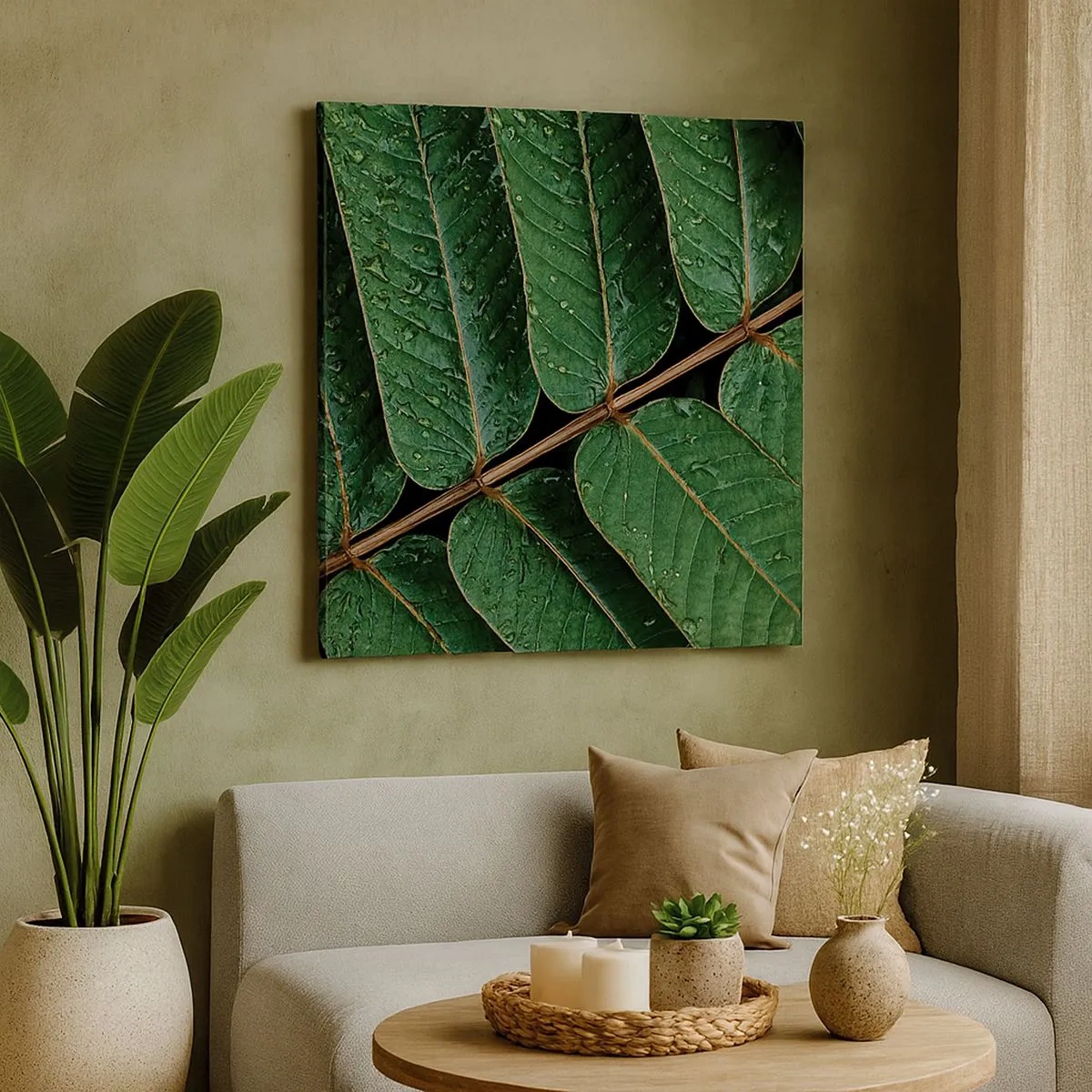 Quadro su tela - Stampe su Tela - Al ritmo verde - 30x30 cm