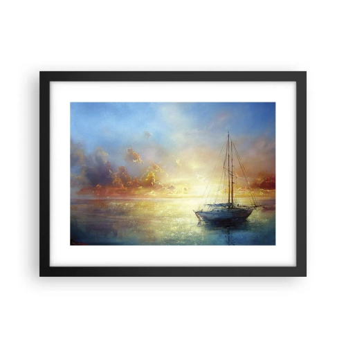 Poster in cornice nera - Nella baia dorata - 40x30 cm