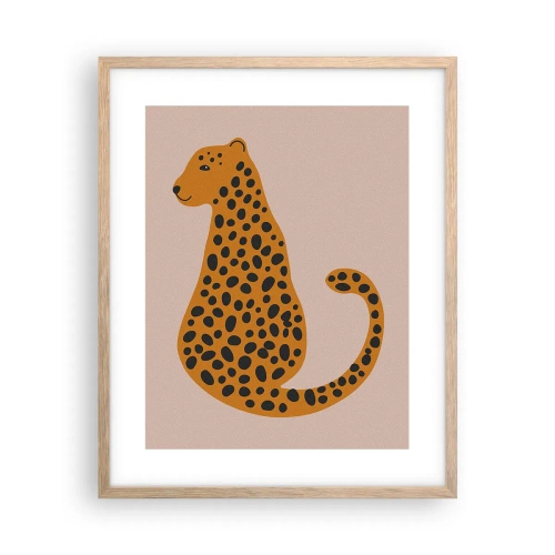 Poster in cornice rovere chiaro - Il leopardo è un motivo di moda - 40x50 cm