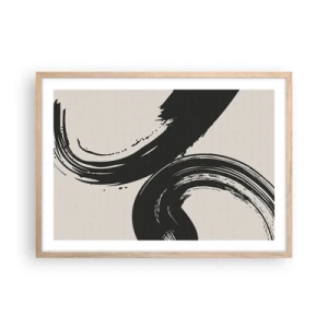 Poster in cornice rovere chiaro - Energico e circolare - 70x50 cm