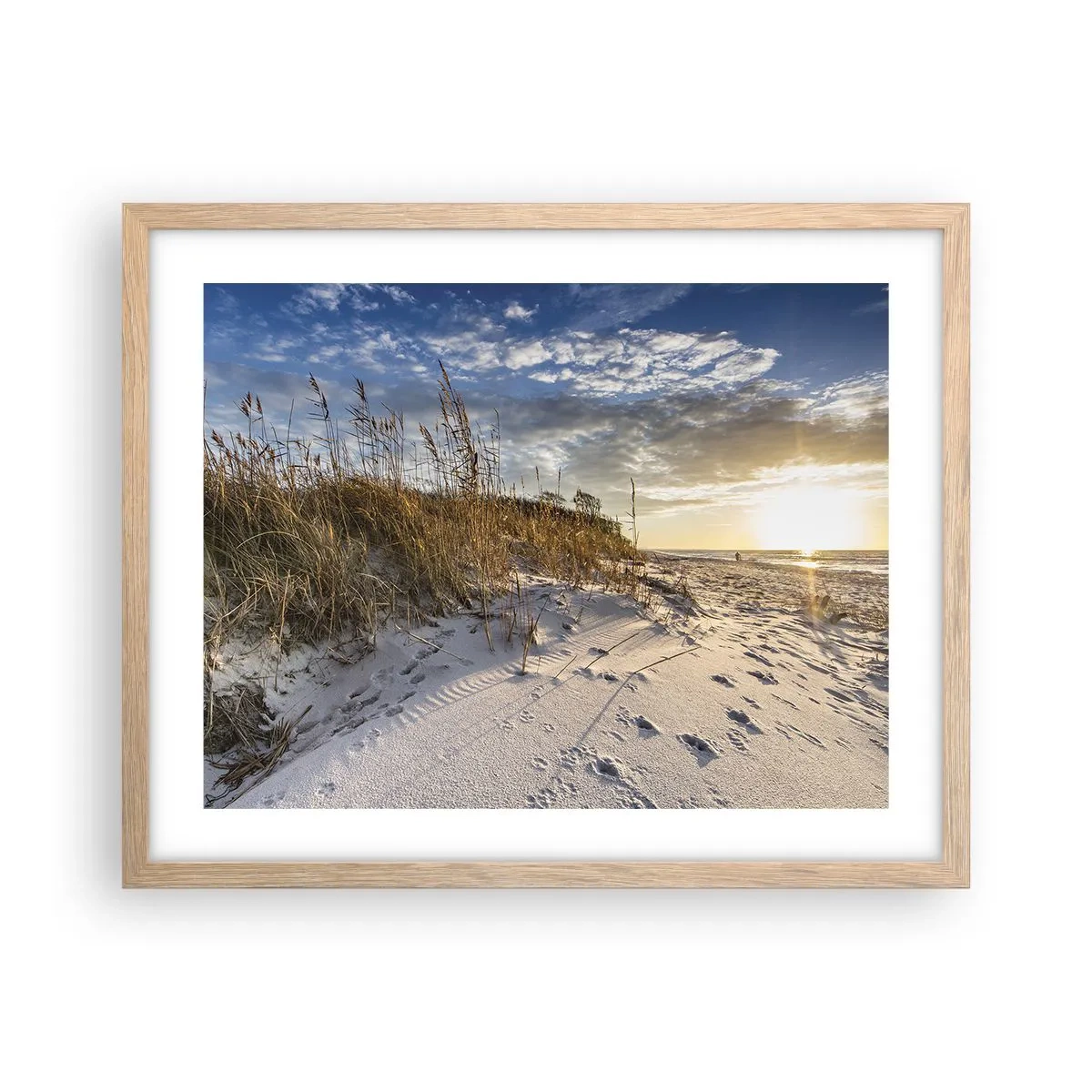 Poster in cornice rovere chiaro - Invito a passeggiare - 50x40 cm