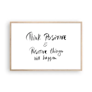 Poster in cornice rovere chiaro - Come vivere? - 91x61 cm